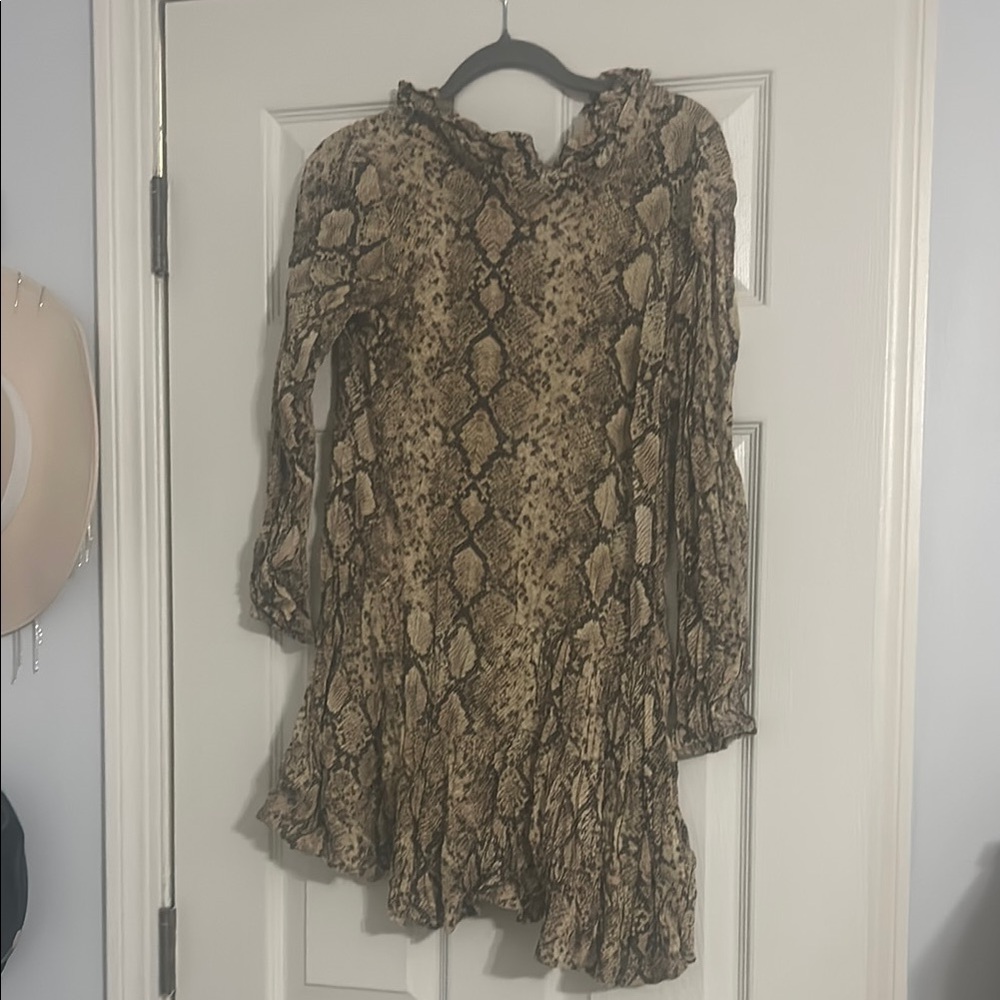 Zara Tan and Brown Textured Fabric